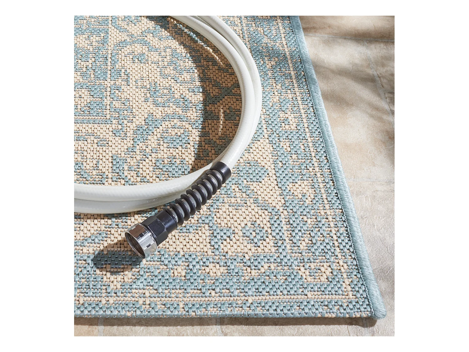 Tapis Bleu/Neutre 91 X 152 cm - Sardinia