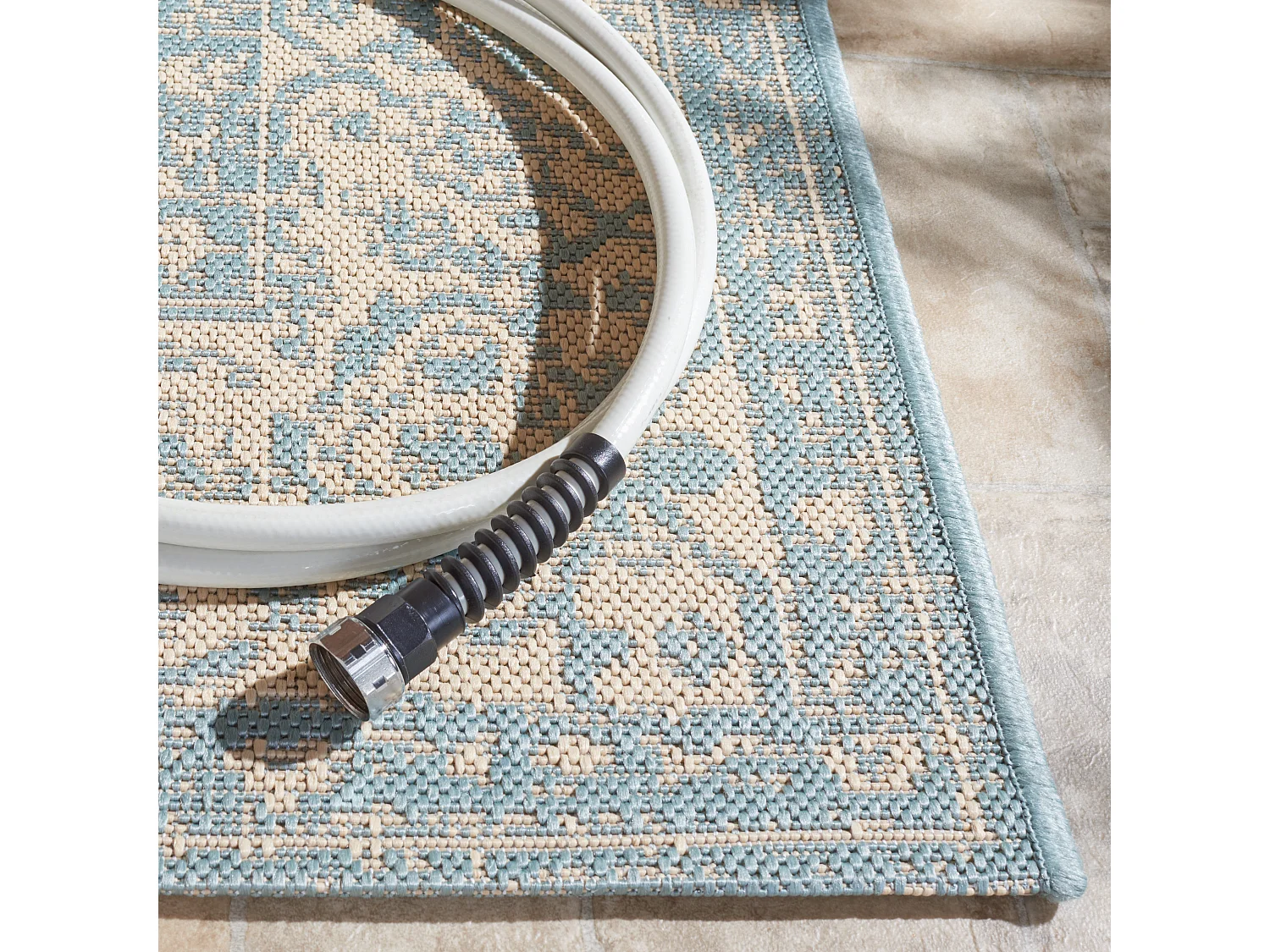 Tapis Bleu/Neutre 91 X 152 cm - Sardinia