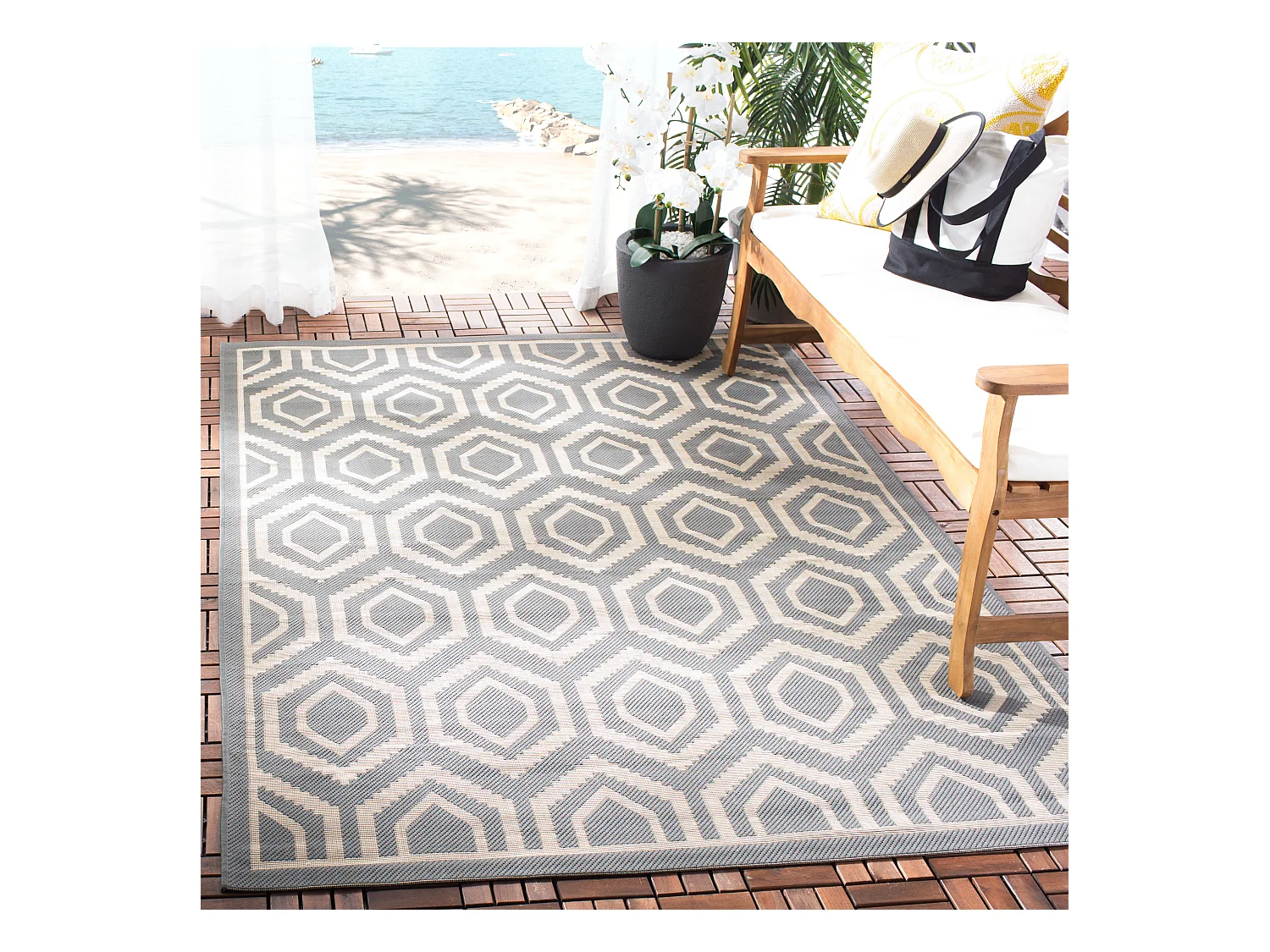 Tapis Gris/Neutre 160 X 231 cm - Zariah