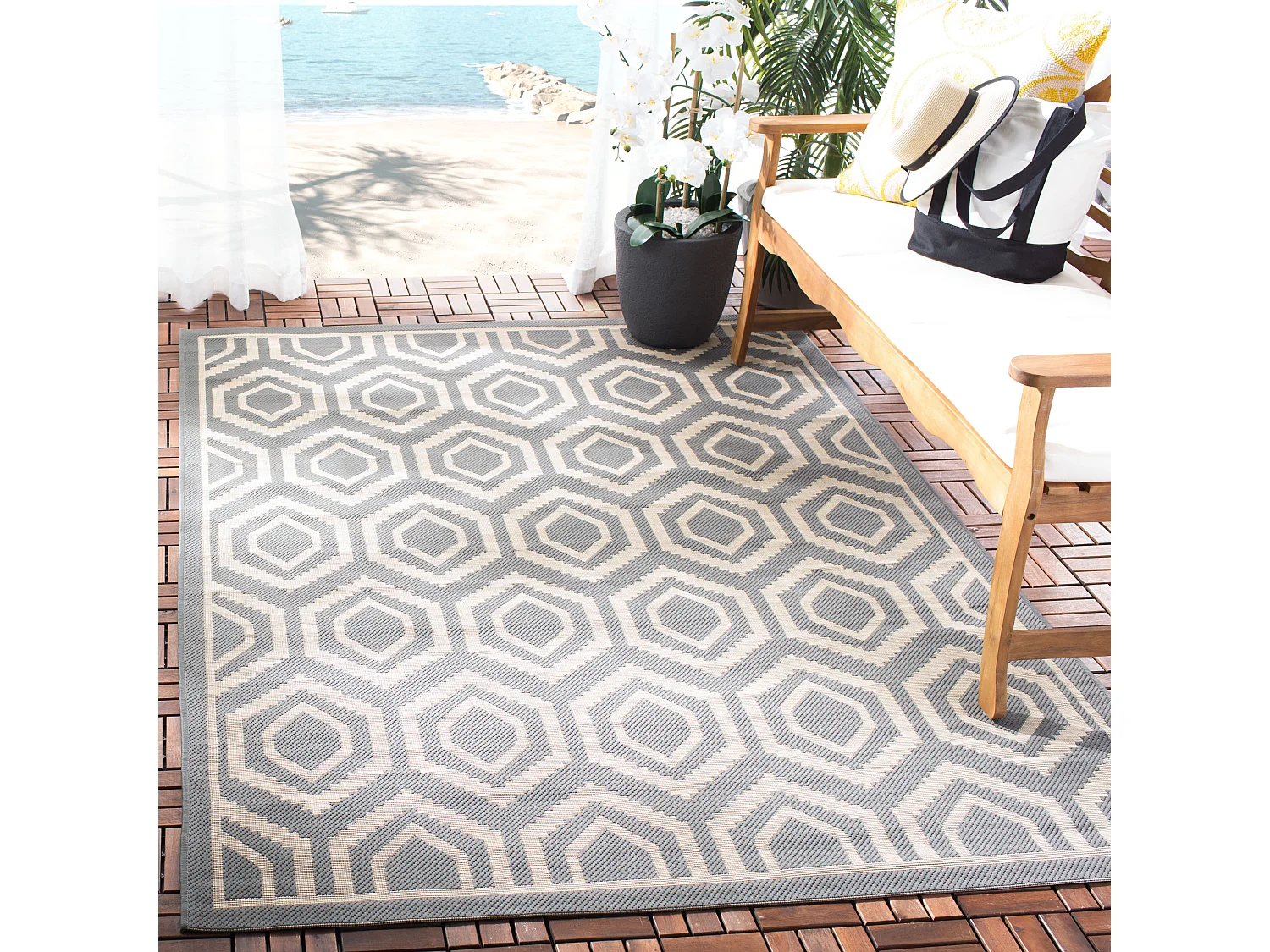 Tapis Gris/Neutre 160 X 231 cm - Zariah