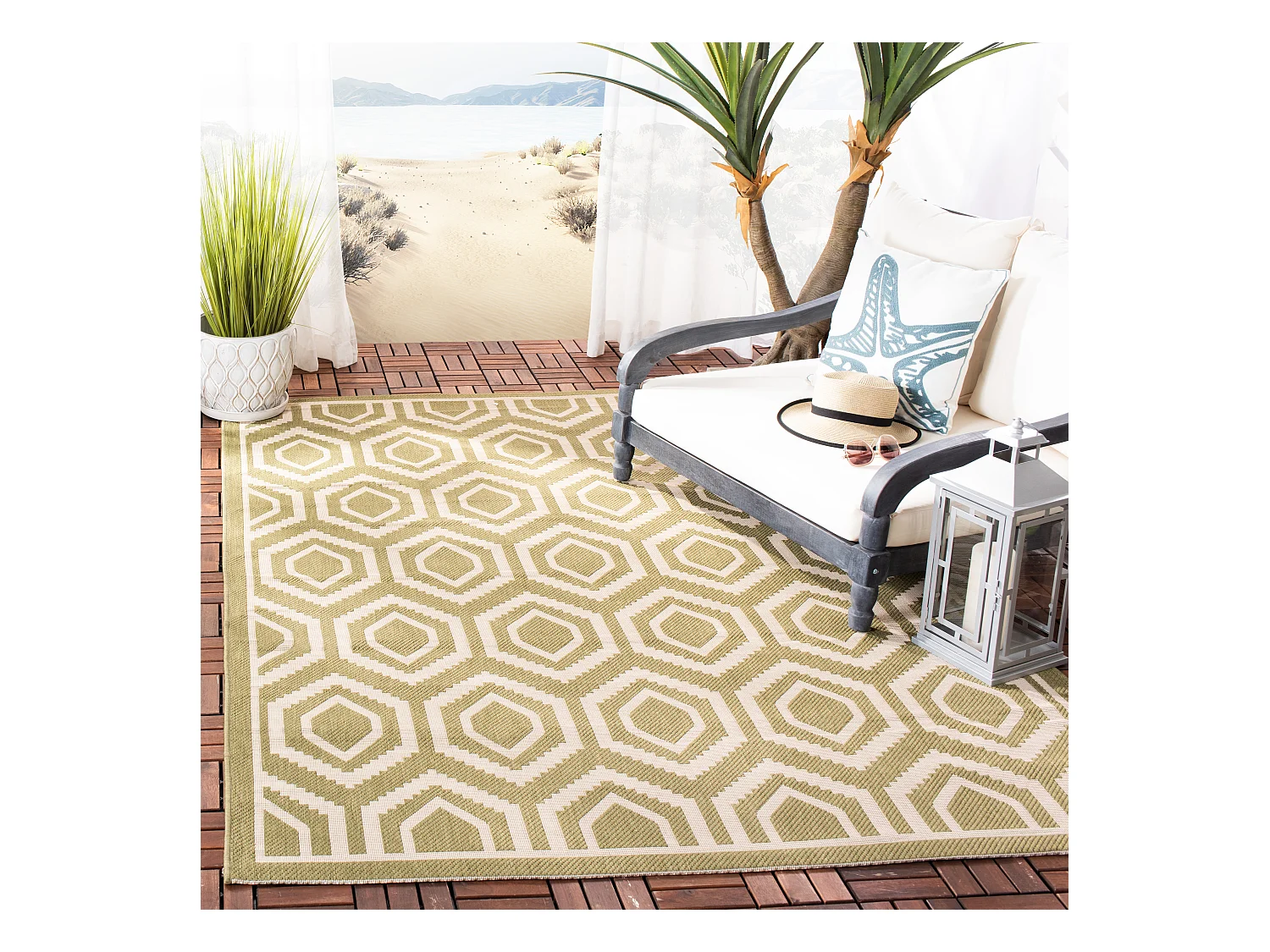 Tapis Vert/Neutre 160 X 231 cm - Zariah