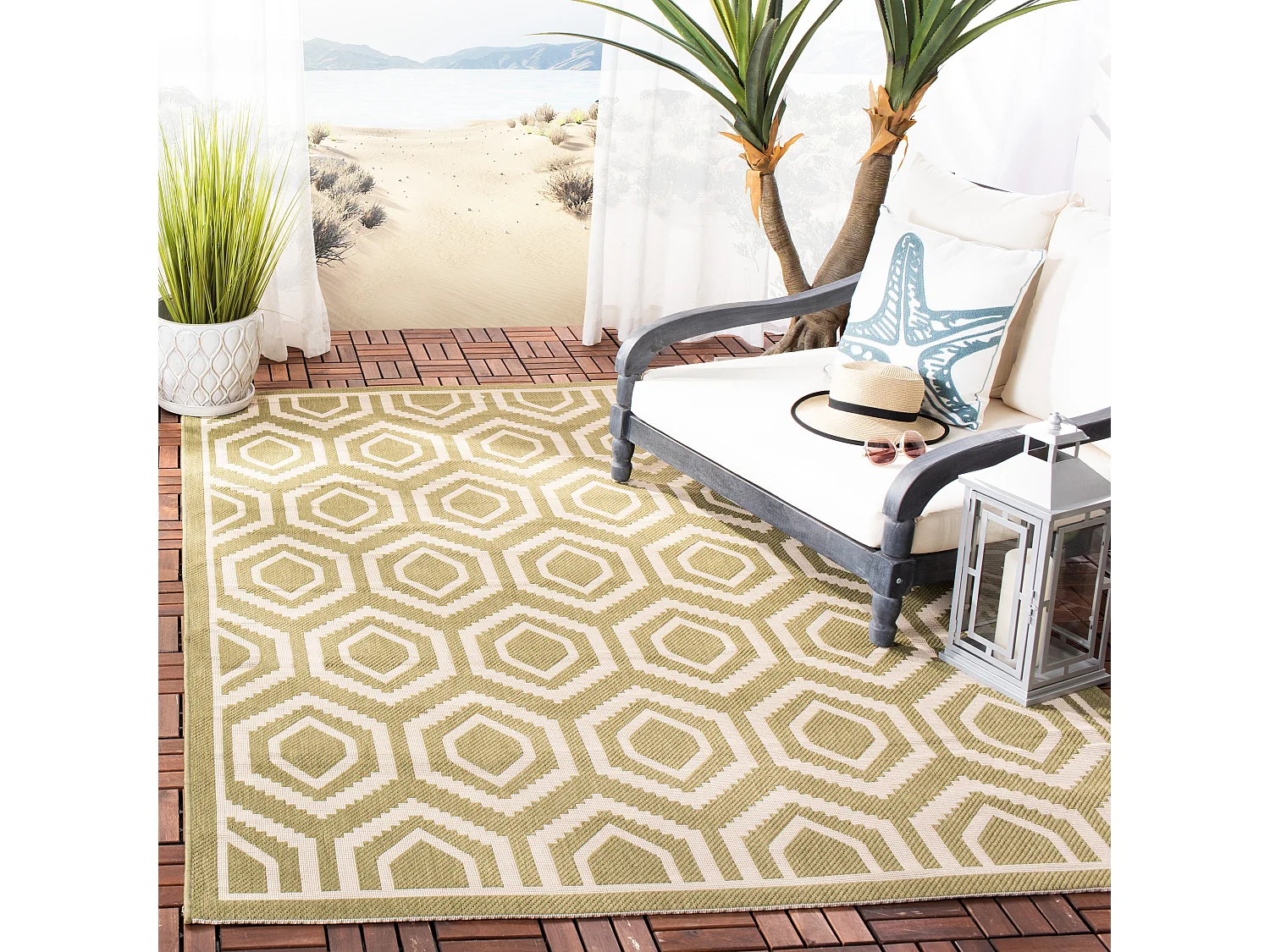 Tapis Vert/Neutre 160 X 231 cm - Zariah