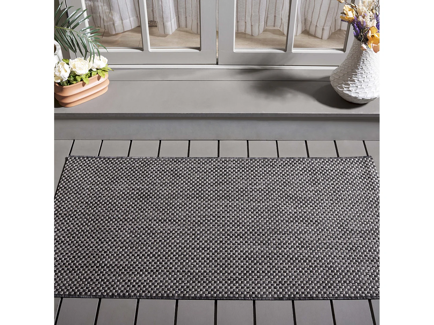 Tapis Noir/Neutre 79 X 152 cm - Daphne