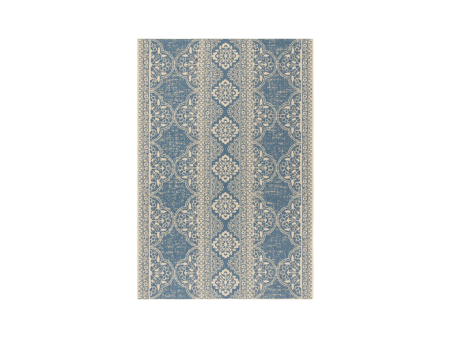 Tapis Neutre/Bleu 122 X 183 cm - Borano