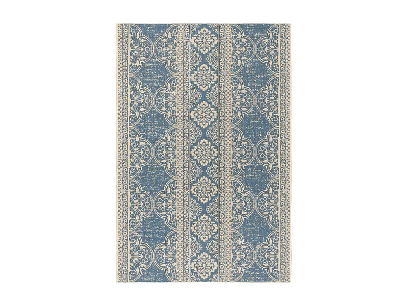 Tapis Neutre/Bleu 122 X 183 cm - Borano