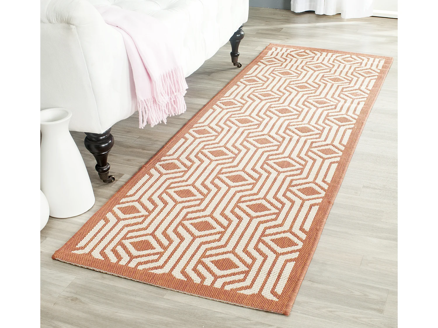 Tapis Neutre/Orange 69 X 201 cm - Samos