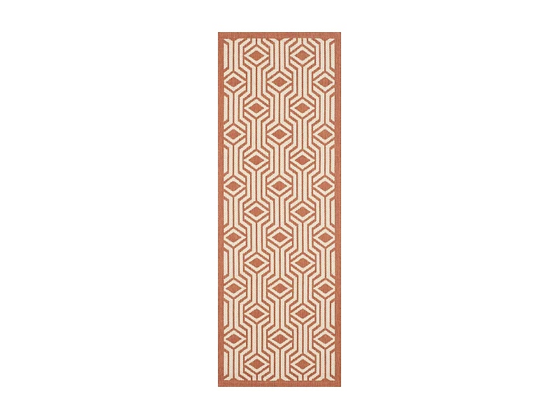 Tapis Neutre/Orange 69 X 201 cm - Samos