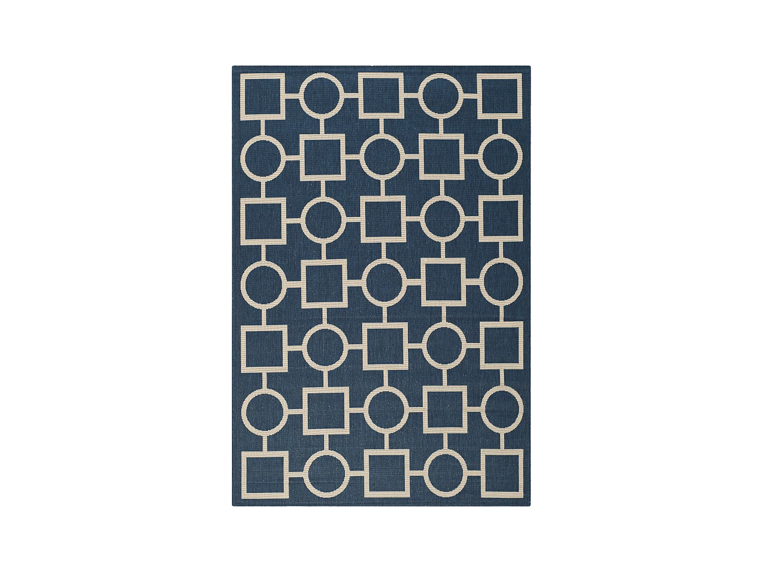 Tapis Bleu Marine/Neutre 122 X 170 cm - Capri