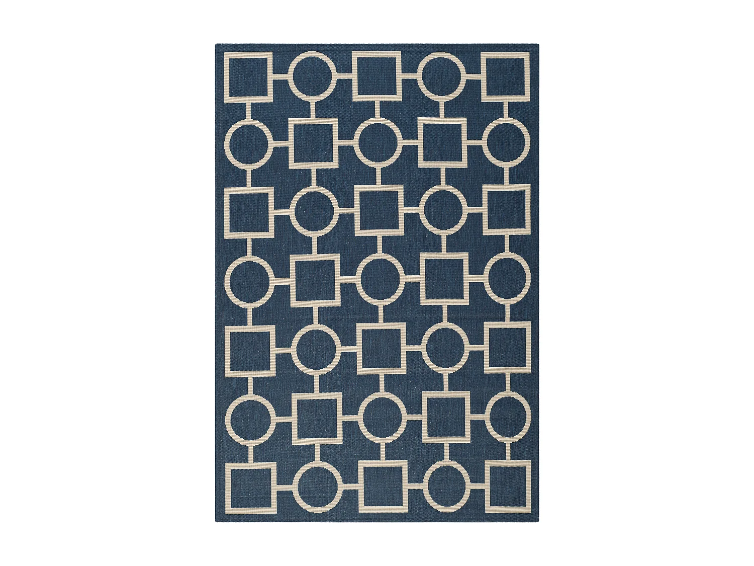 Tapis Bleu Marine/Neutre 122 X 170 cm - Capri