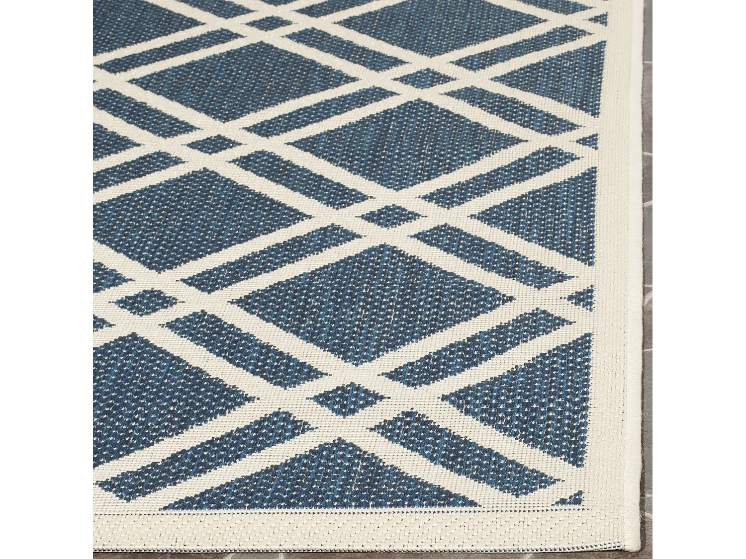 Tapis Bleu Marine/Neutre 122 X 170 cm - Thalia