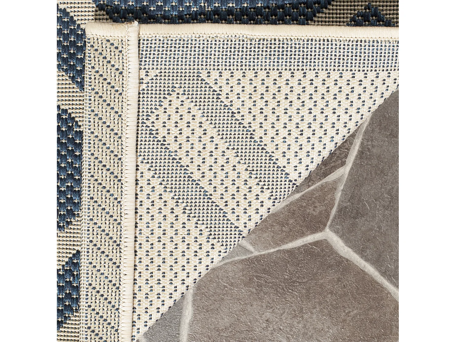 Tapis Bleu Marine/Neutre 122 X 170 cm - Thalia