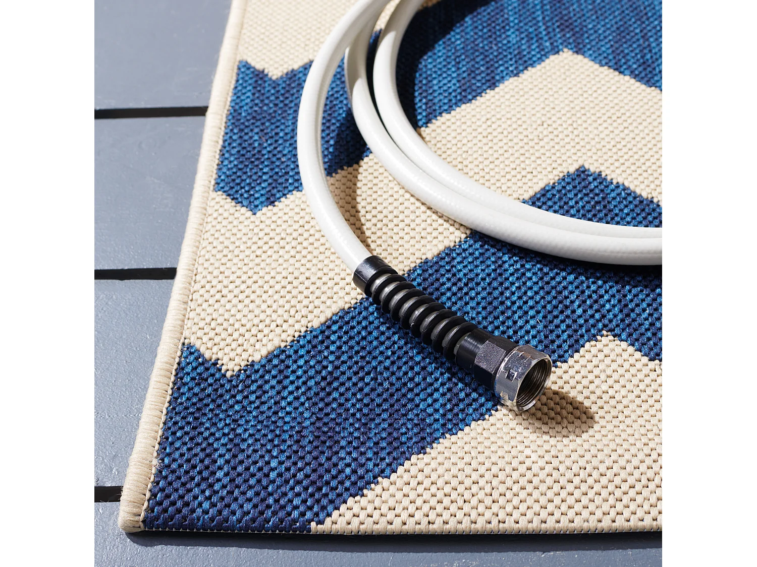 Tapis Bleu Marine/Neutre 122 X 170 cm - Chelsea