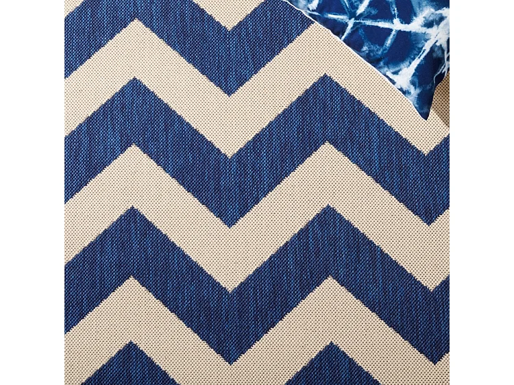 Tapis Bleu Marine/Neutre 160 X 160 cm - Chelsea