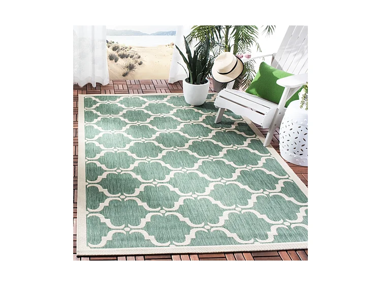 Tapis Vert/Neutre 122 X 170 cm - Lugano