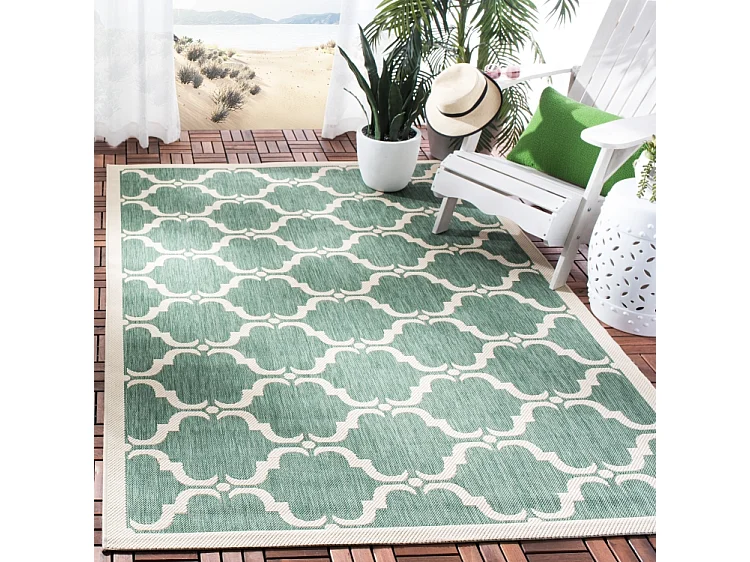 Tapis Vert/Neutre 122 X 170 cm - Lugano