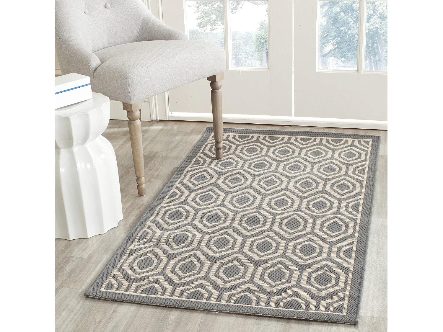 Tapis Gris/Neutre 122 X 170 cm - Zariah