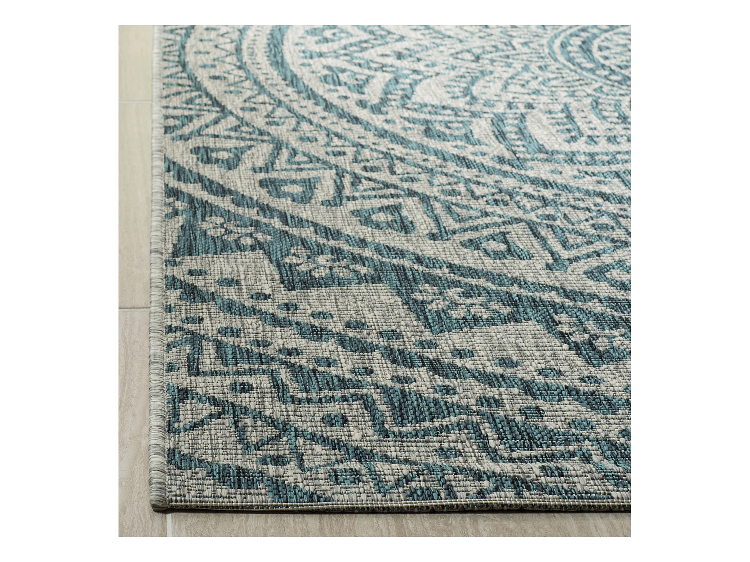 Tapis Gris/Bleu 122 X 170 cm - Kalene