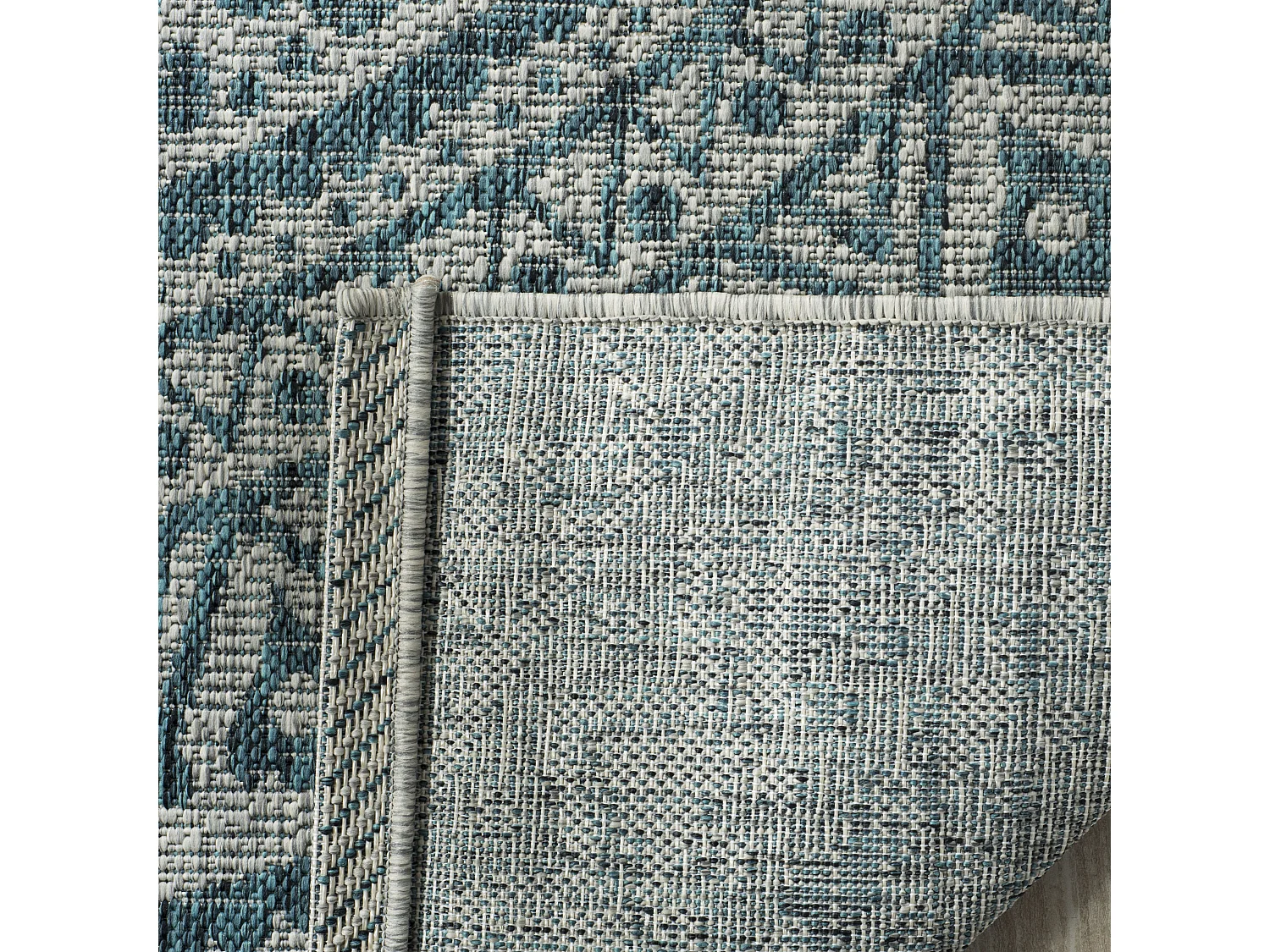 Tapis Gris/Bleu 122 X 170 cm - Kalene