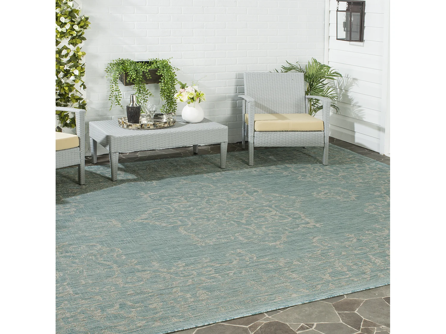 Tapis Bleu/Gris 79 X 152 cm - Mirabelle