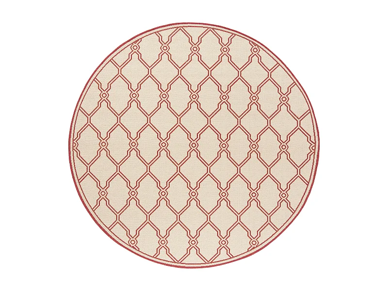 Tapis Rouge/Neutre 201 X 201 cm - Nerano