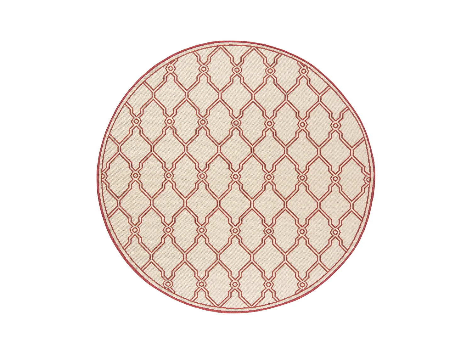 Tapis Rouge/Neutre 201 X 201 cm - Nerano