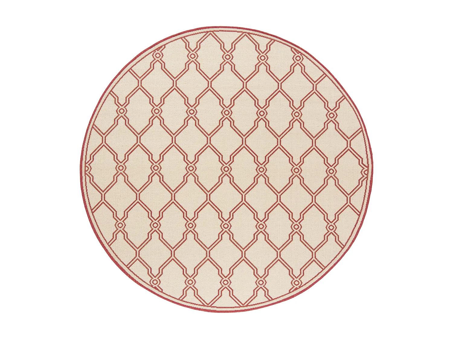 Tapis Rouge/Neutre 201 X 201 cm - Nerano