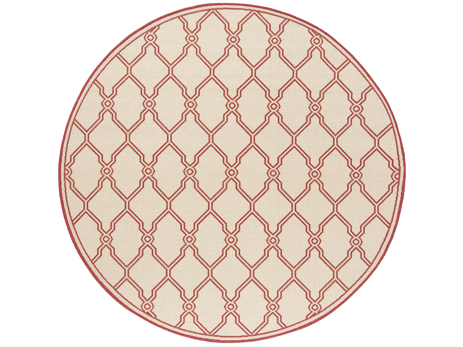Tapis Rouge/Neutre 201 X 201 cm - Nerano