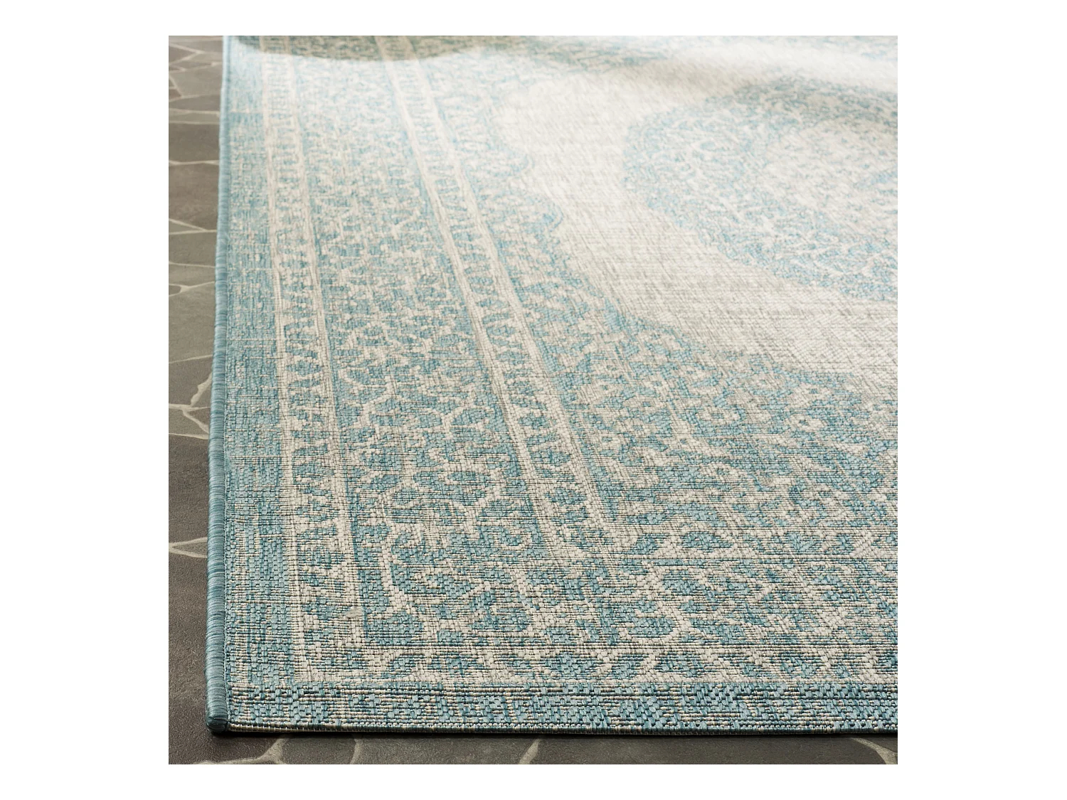 Tapis Gris/Bleu 201 X 290 cm - Amira