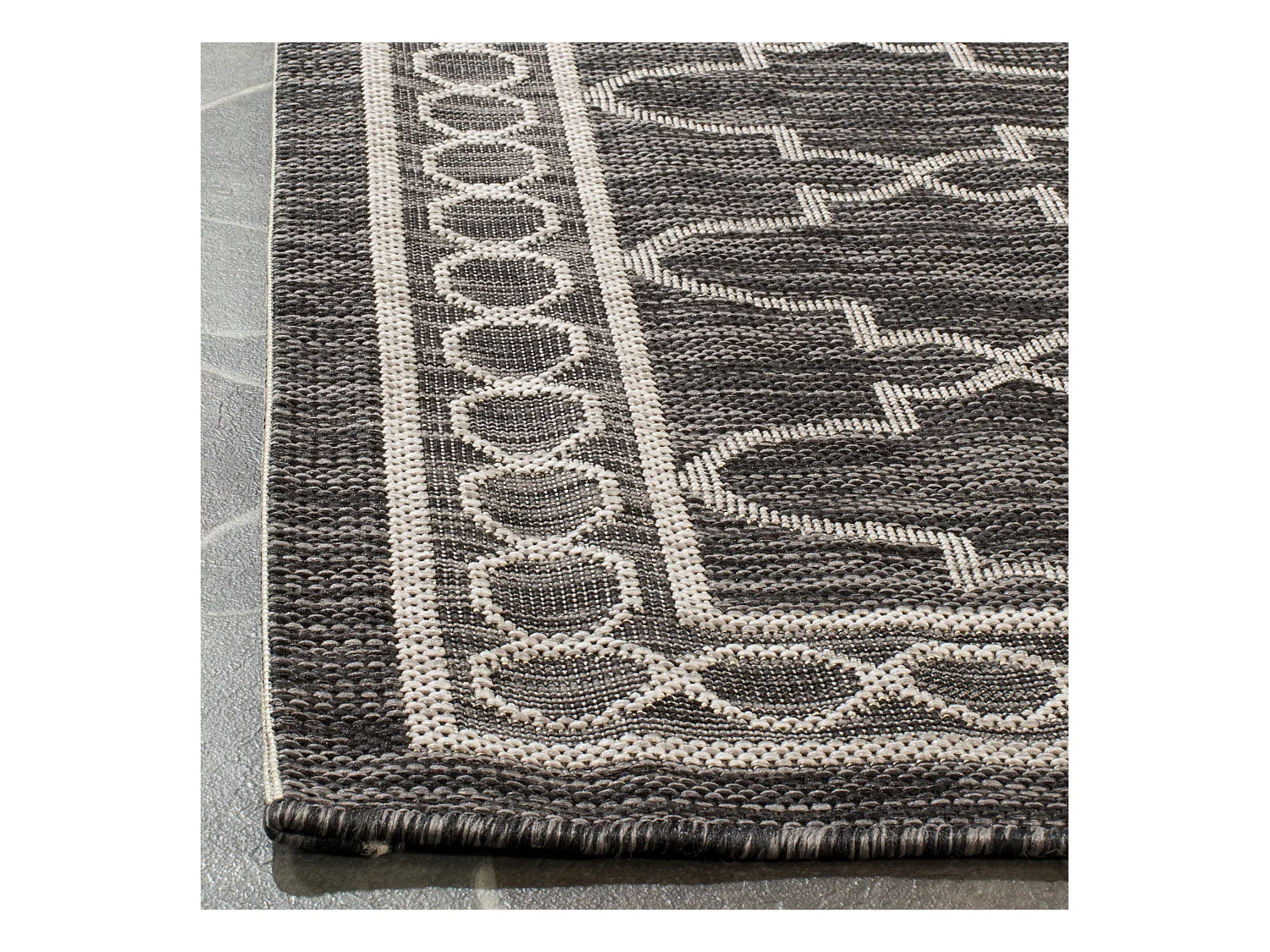 Tapis Noir/Neutre 79 X 152 cm - Aisling