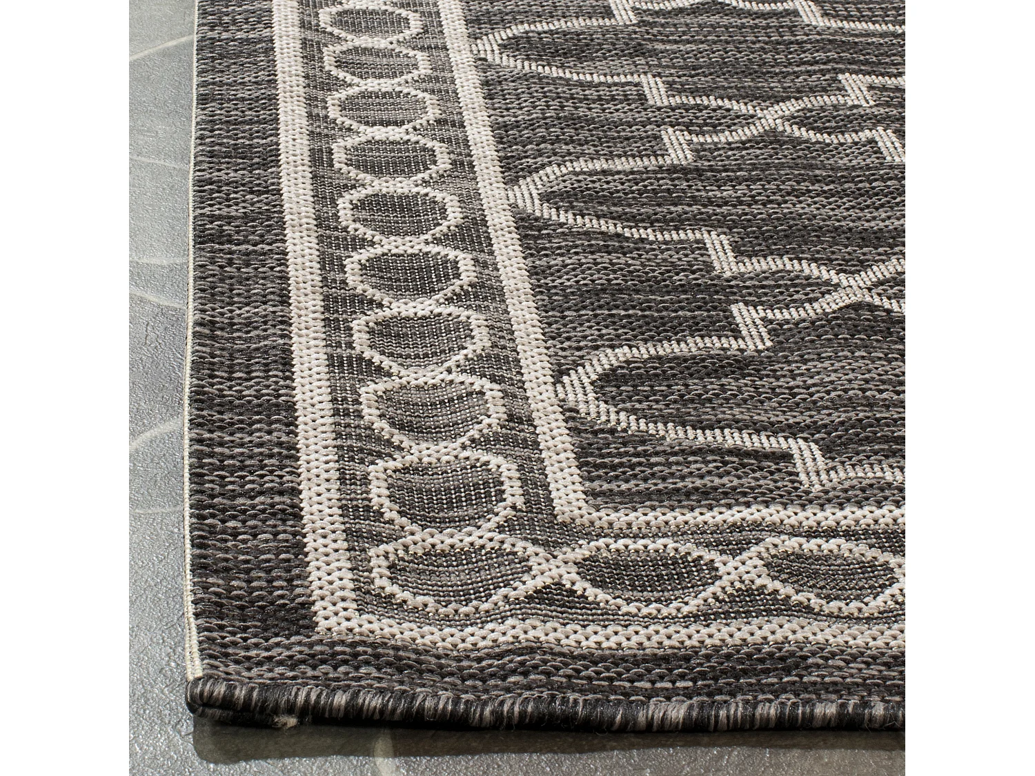 Tapis Noir/Neutre 79 X 152 cm - Aisling