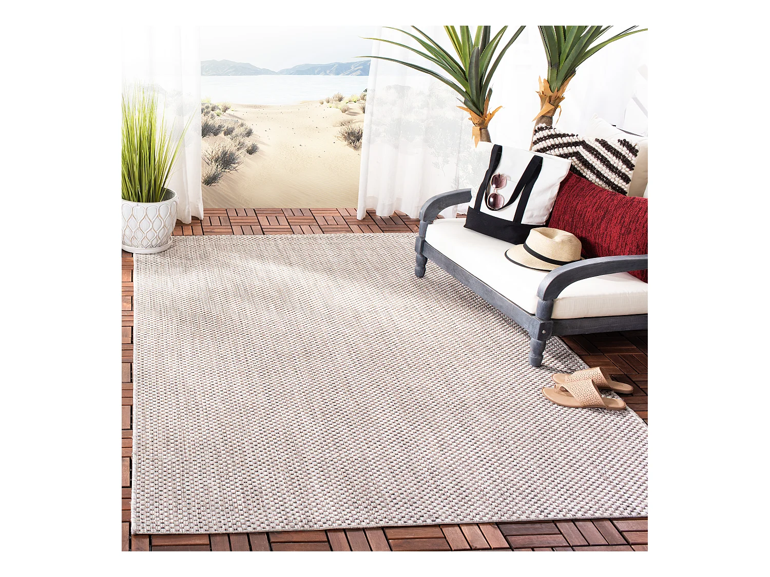 Tapis Neutre/Marron 201 X 290 cm - Daphne