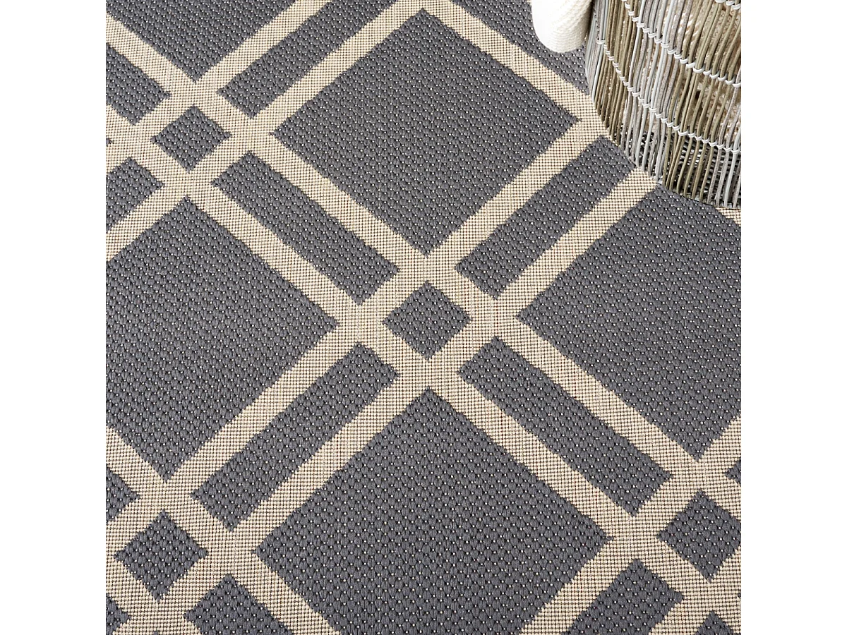 Tapis Anthracite/Beige 201 x 290 cm - Thalia