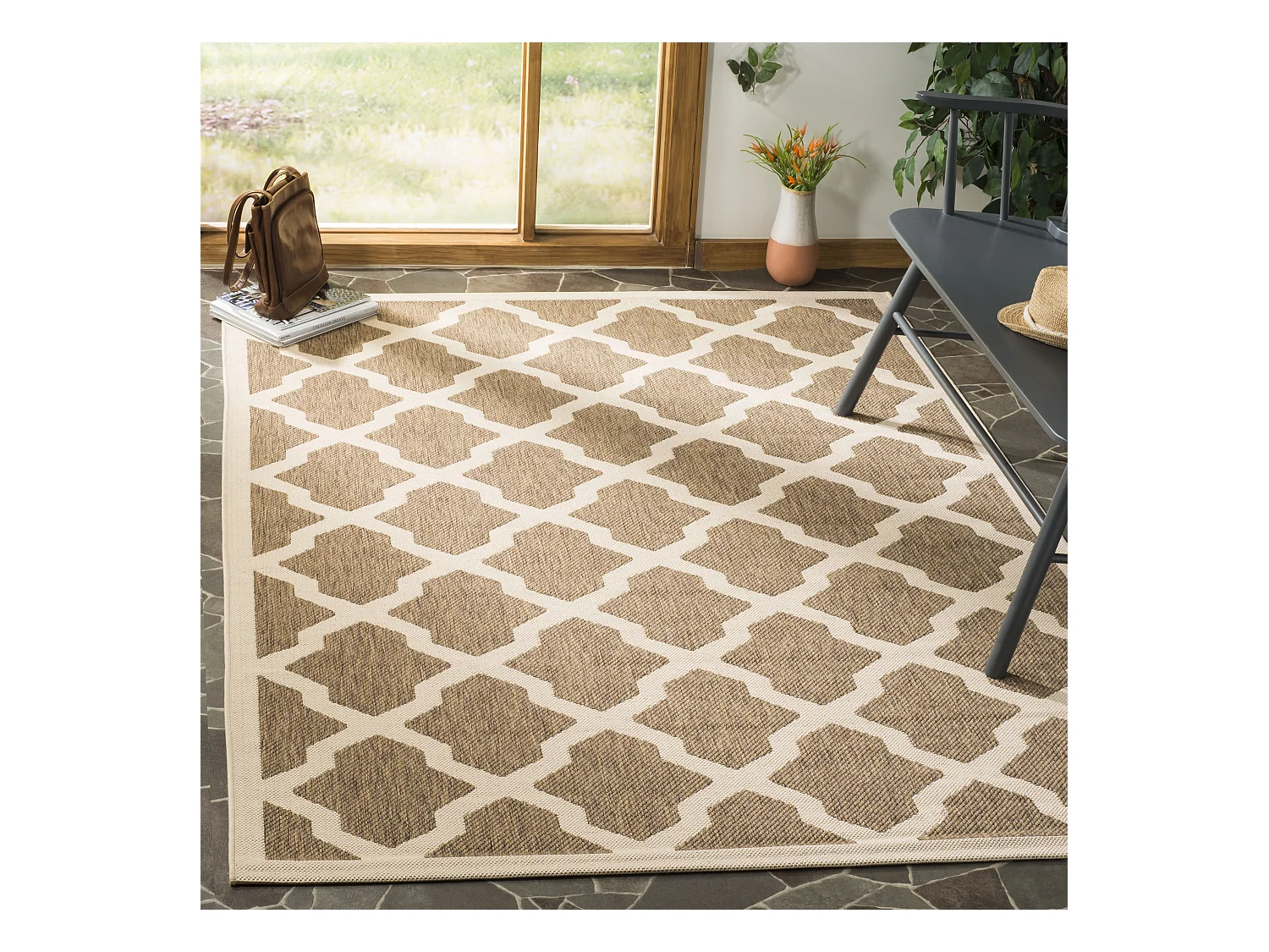 Tapis Marron/Neutre 122 X 170 cm - Samanna