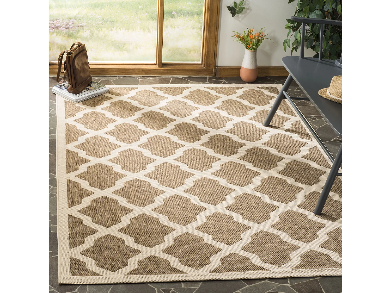 Tapis Marron/Neutre 122 X 170 cm - Samanna