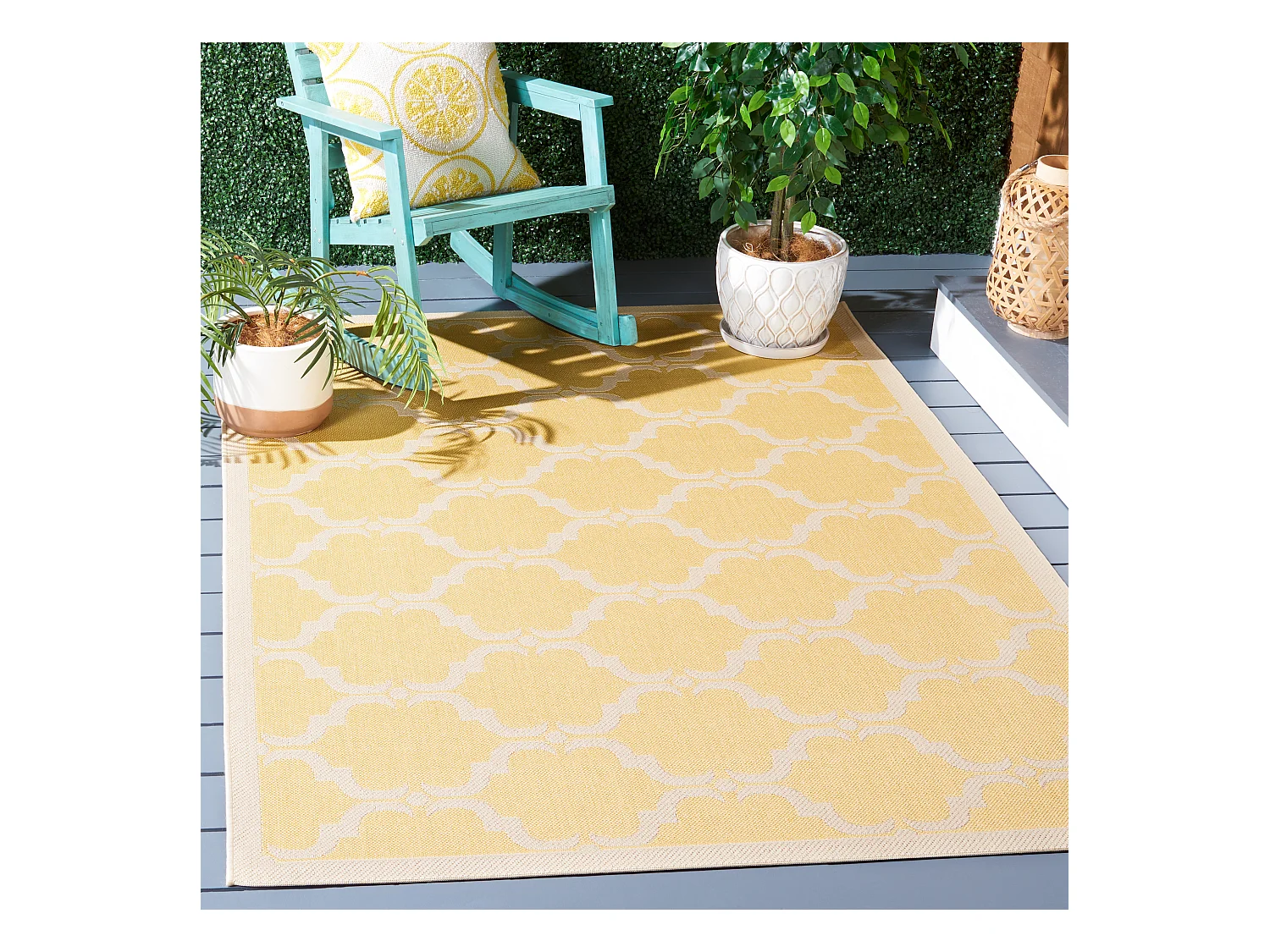 Tapis Jaune/Neutre 122 X 170 cm - Lugano