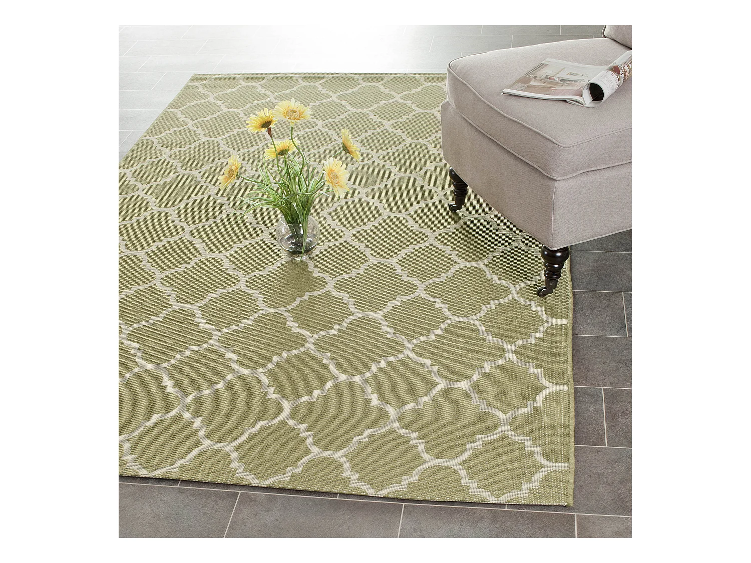 Tapis Vert/Neutre 160 X 231 cm - Bleeker