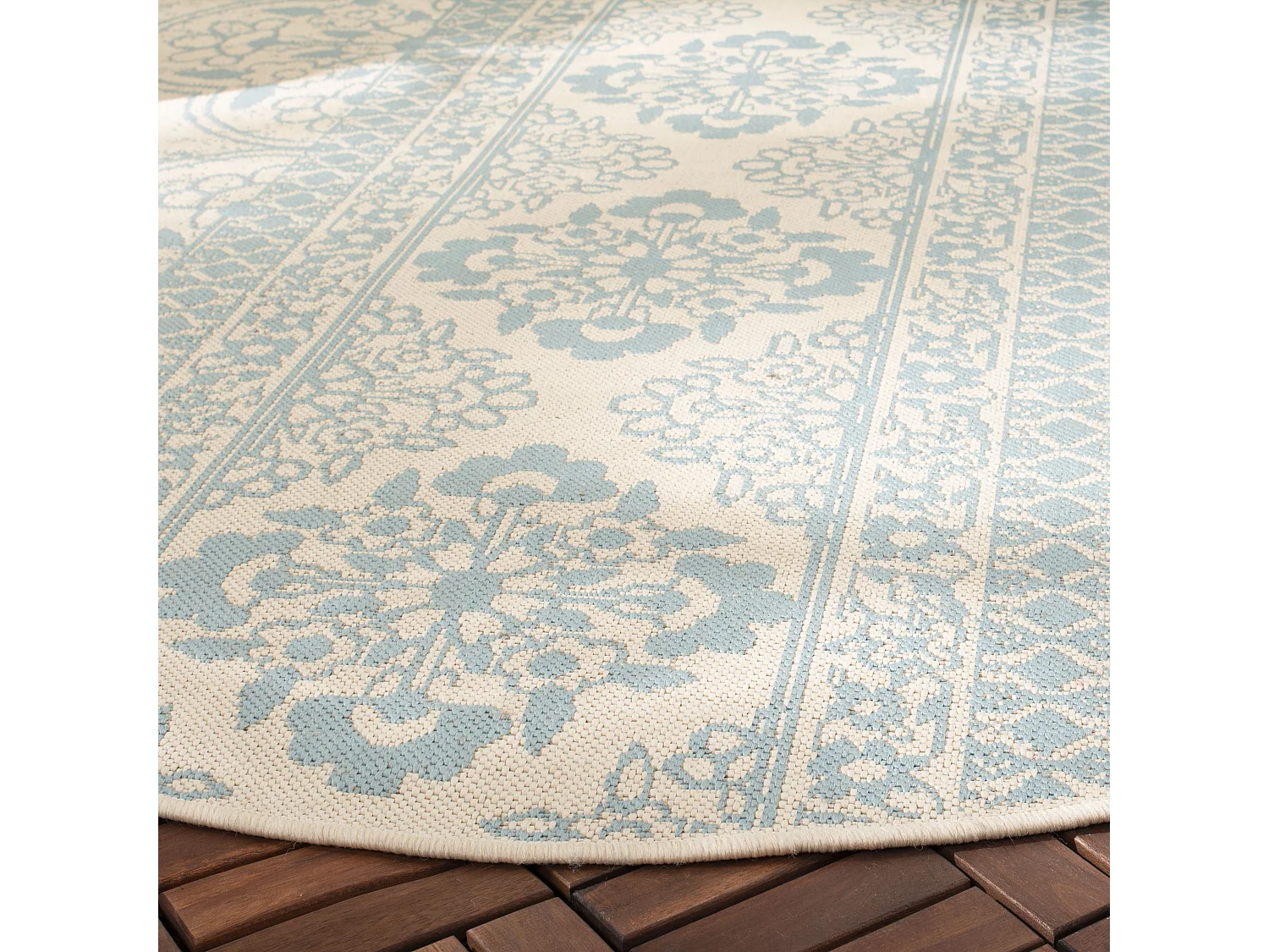 Tapis Bleu/Neutre 91 X 152 cm - Borano