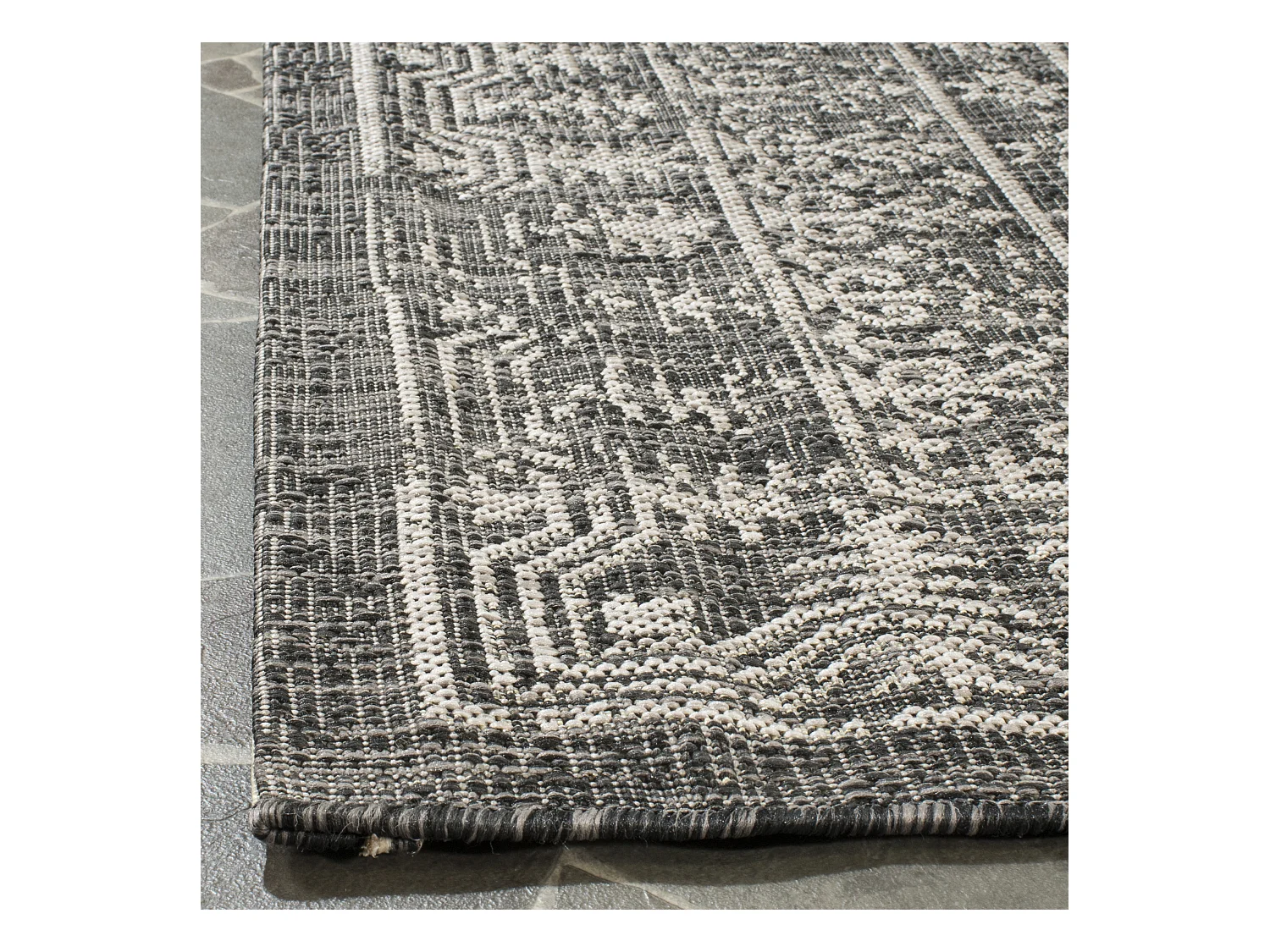Tapis Noir/Neutre 79 X 152 cm - Marea