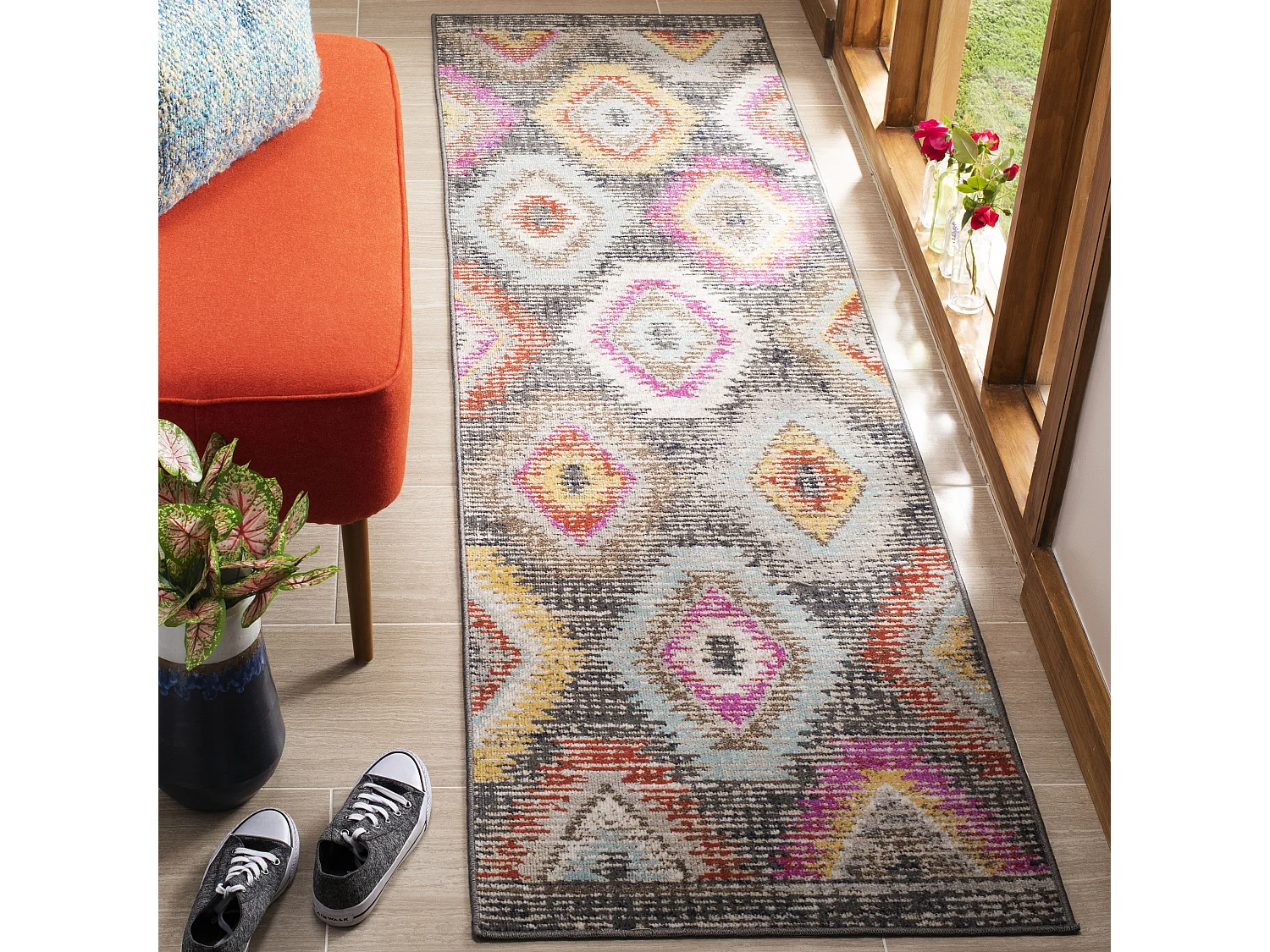 Tapis Gris/Multicolore 69 X 244 cm - Lotte