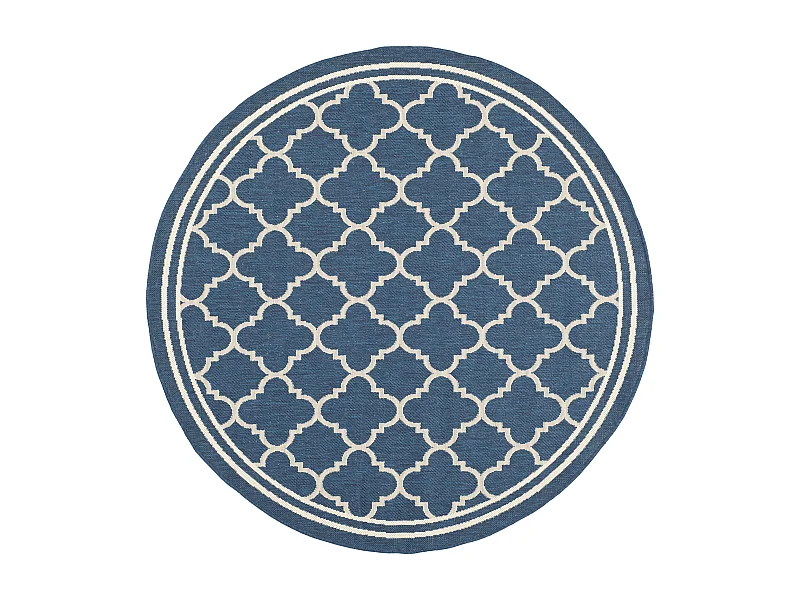 Tapis Bleu Marine/Neutre 160 X 160 cm - Bleeker