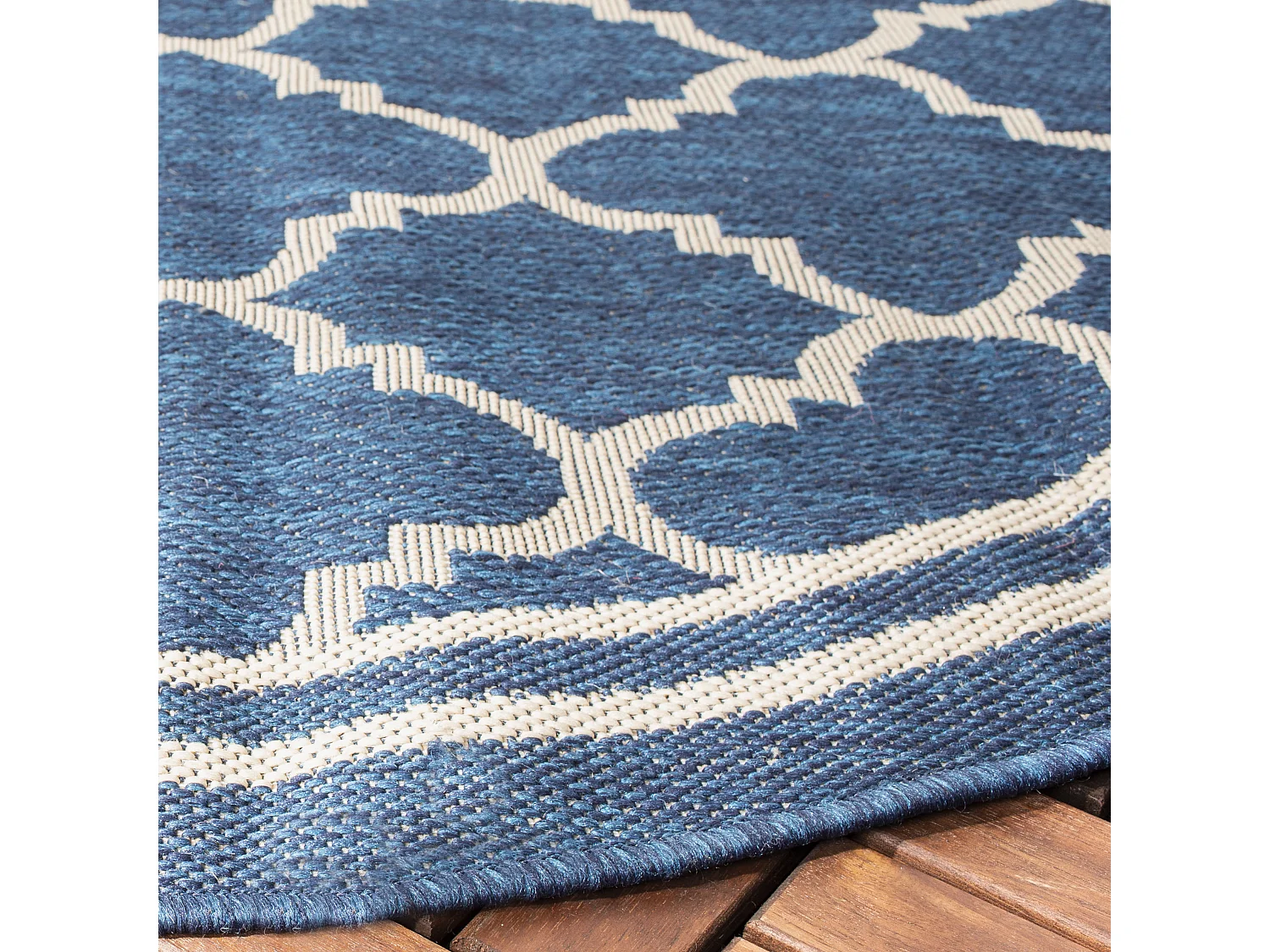 Tapis Bleu Marine/Neutre 160 X 160 cm - Bleeker