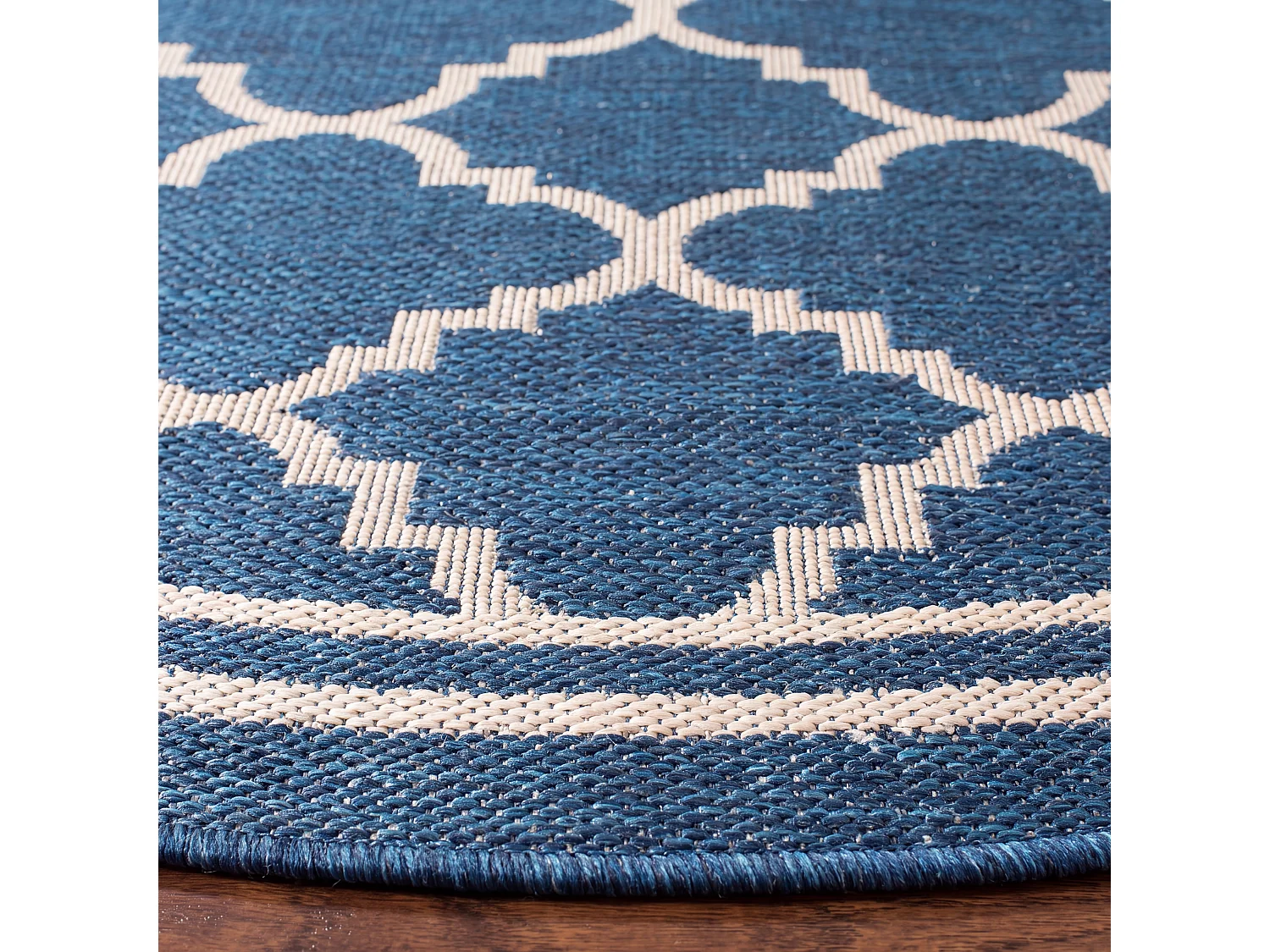 Tapis Bleu Marine/Neutre 160 X 160 cm - Bleeker