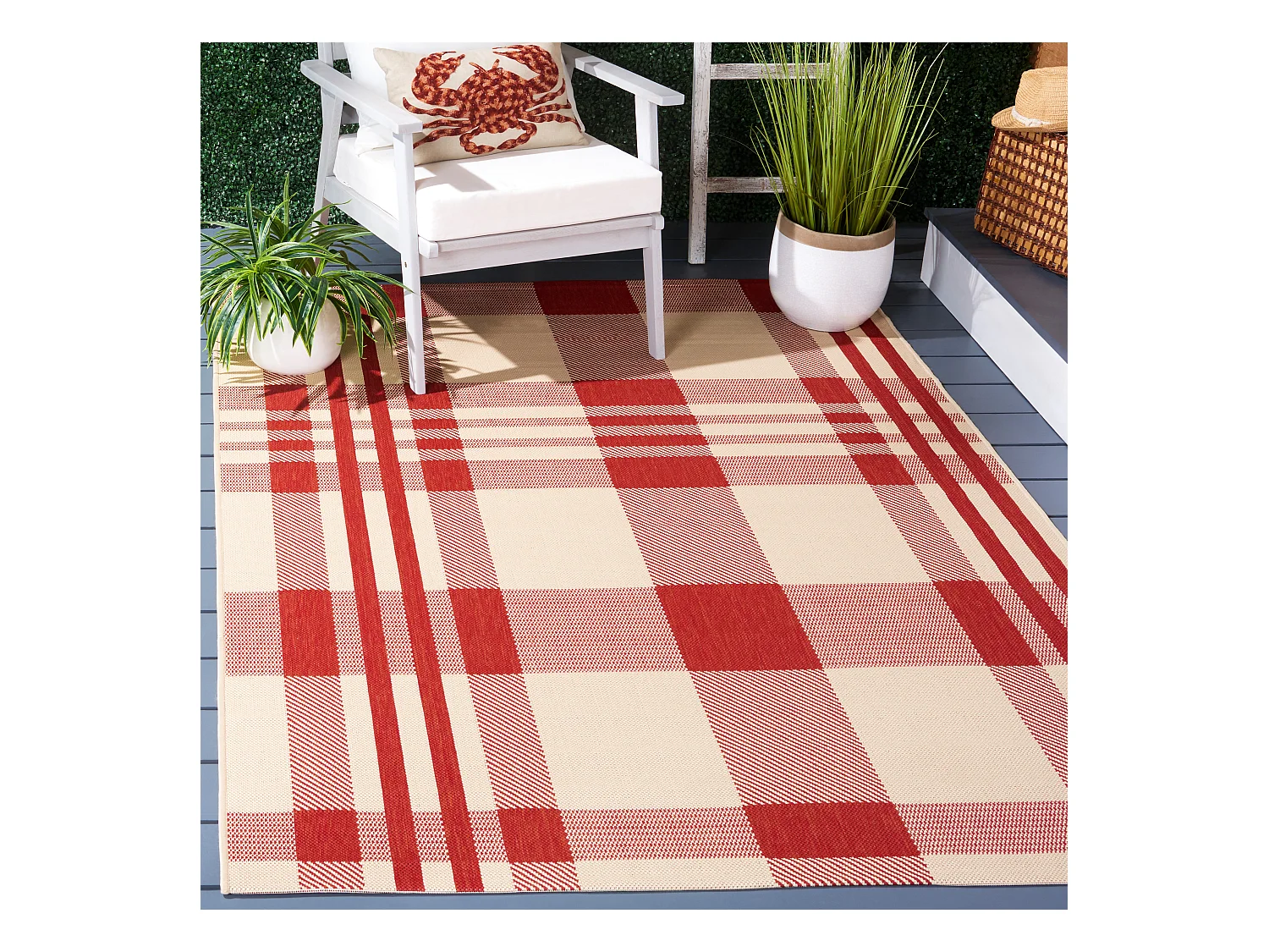 Tapis Rouge/Neutre 160 X 231 cm - Mendez