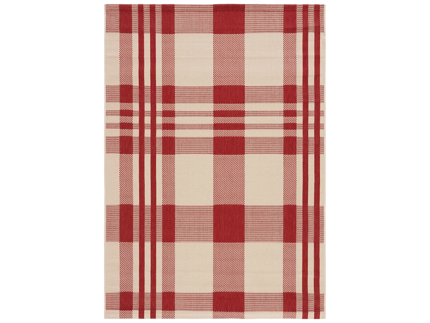 Tapis Rouge/Neutre 160 X 231 cm - Mendez