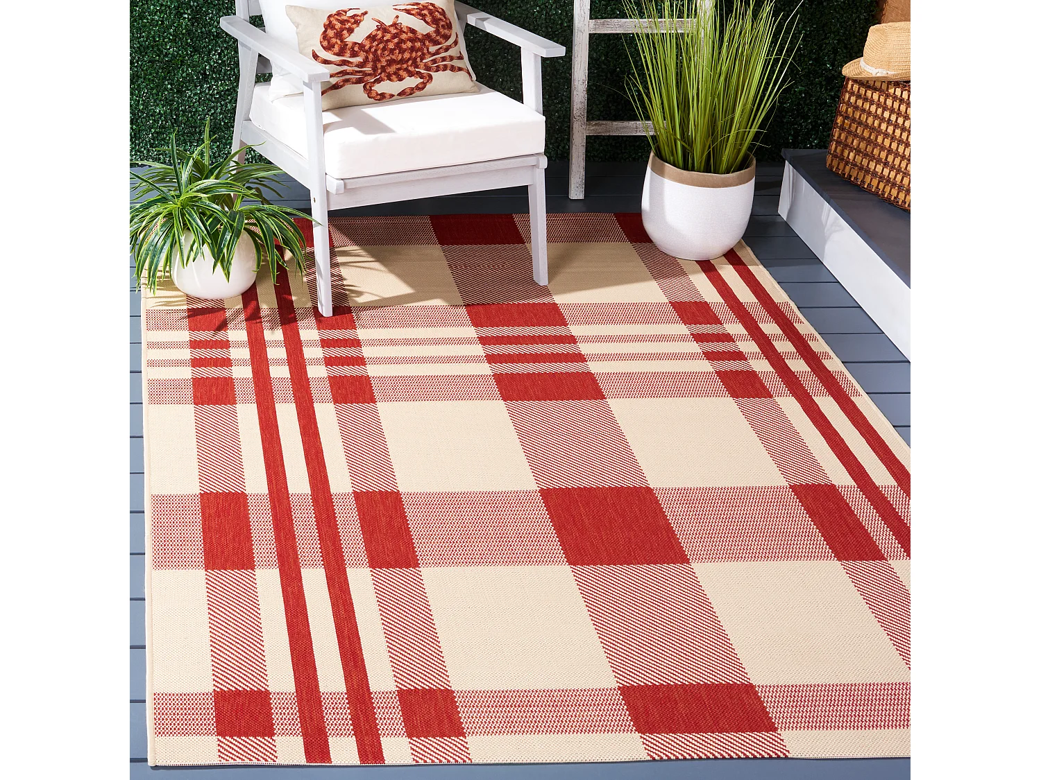 Tapis Rouge/Neutre 160 X 231 cm - Mendez