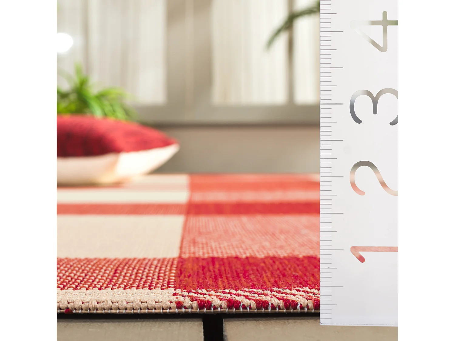 Tapis Rouge/Neutre 160 X 231 cm - Mendez