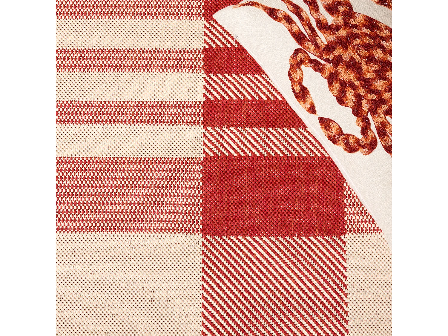 Tapis Rouge/Neutre 160 X 231 cm - Mendez