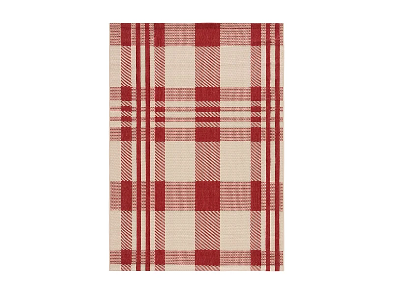 Tapis Rouge/Neutre 160 X 231 cm - Mendez