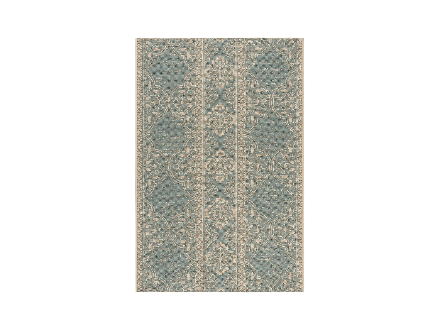 Tapis Bleu/Neutre 79 X 152 cm - Borano