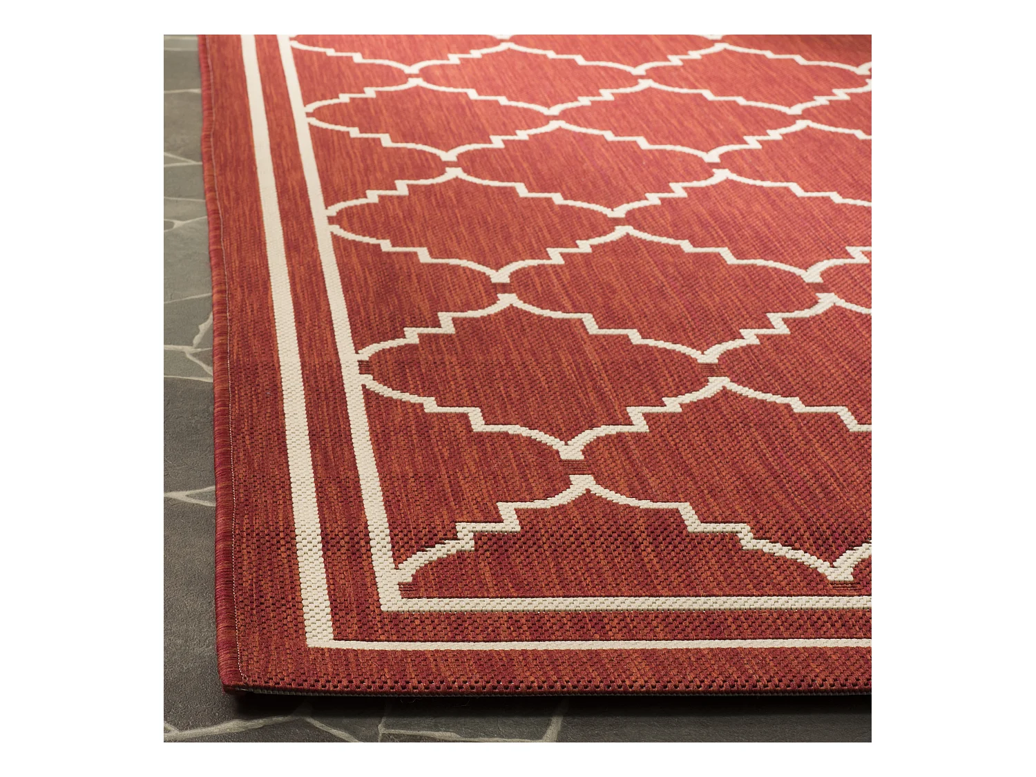 Tapis Rouge/Neutre 201 X 290 cm - Oriah